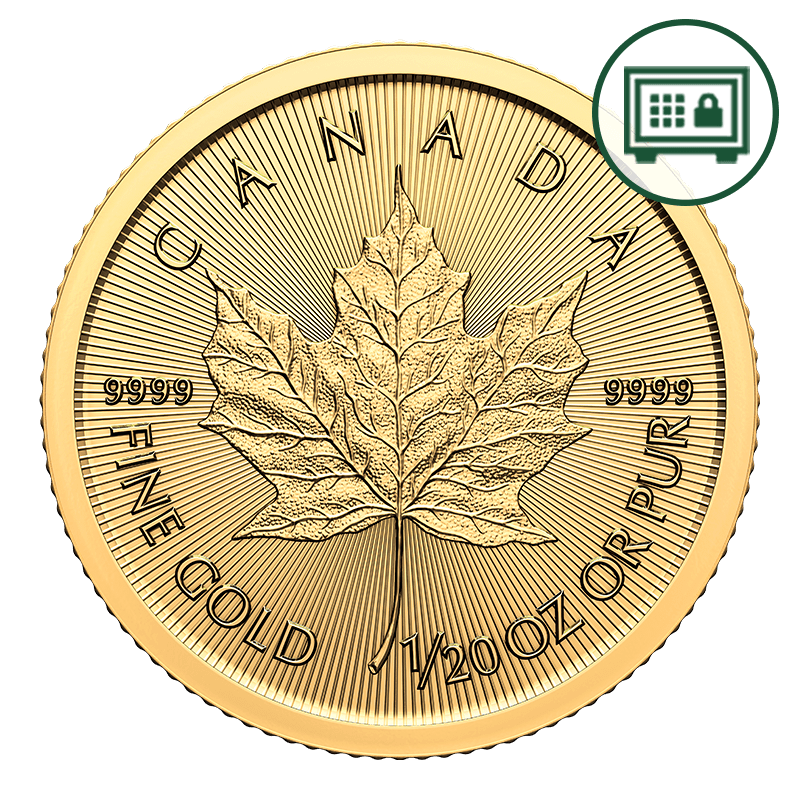 Image for 1/20 oz Gold Maple Leaf Coin (2024) - Secure Storage from TD Precious Metals